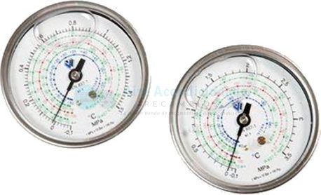 Manómetro baja aceite 80mm R507-R404A-R134a-R407C LIQ C/POSTERIOR - 07113009