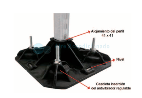 Soporte de suelo 300 x 300 mm